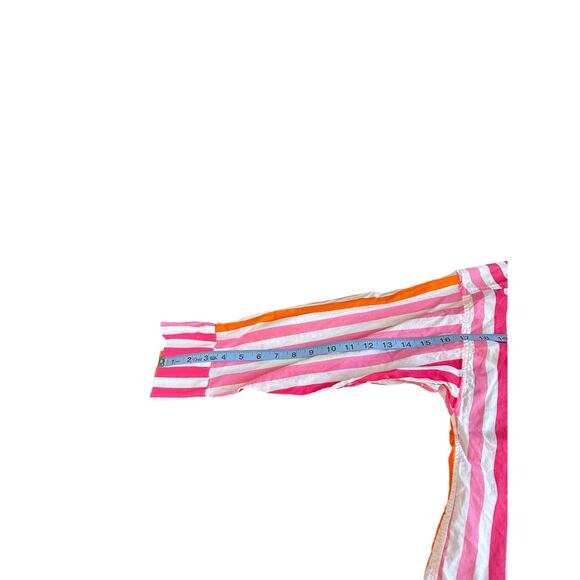 Beach Riot Pink Orange Striped Alex Beach Vacation Swim Cover Up Small Medium - Picture 9 of 11